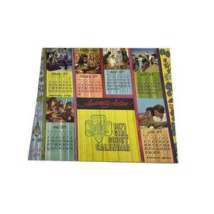 Vintage 1971 Girl Scout Calendar Colorful Illustrations & Photographs USA